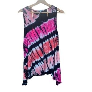 WD•NY women's large tie dye lightweight tank top